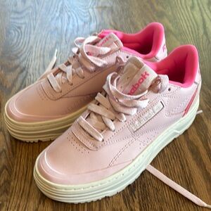 Reebok Pink Sneakers with Chunky White Sole